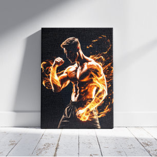 Mixed-Martial-Arts-Kämpfer Leinwanddruck