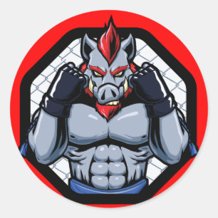 MIXED MARTIAL ARTS Mens Mixed Marshal Arts Cage Fi Runder Aufkleber