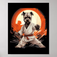 Mixed Martial Arts Miniatur Schnauzer Dog Karate M
