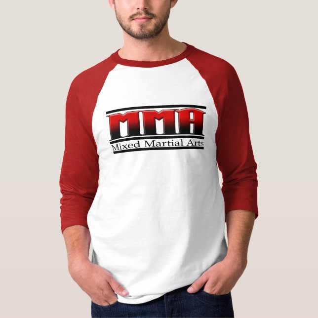 MIXED MARTIAL ARTS Mischkriegskünste Schwarzes u. T-Shirt (Vorderseite)