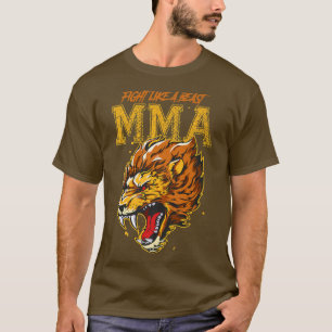 Mixed Martial Arts MmaMotivation Beast Fight T-Shirt