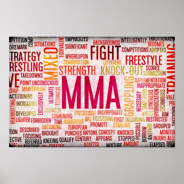 Mixed Martial Arts oder MIXED MARTIAL ARTS als Gru Poster (Vorne)