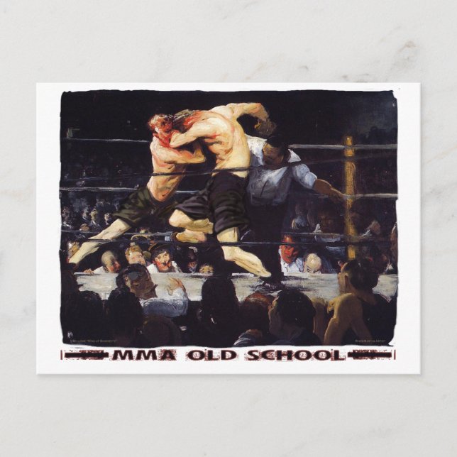 Mixed Martial Arts Old School Postkarte (Vorderseite)
