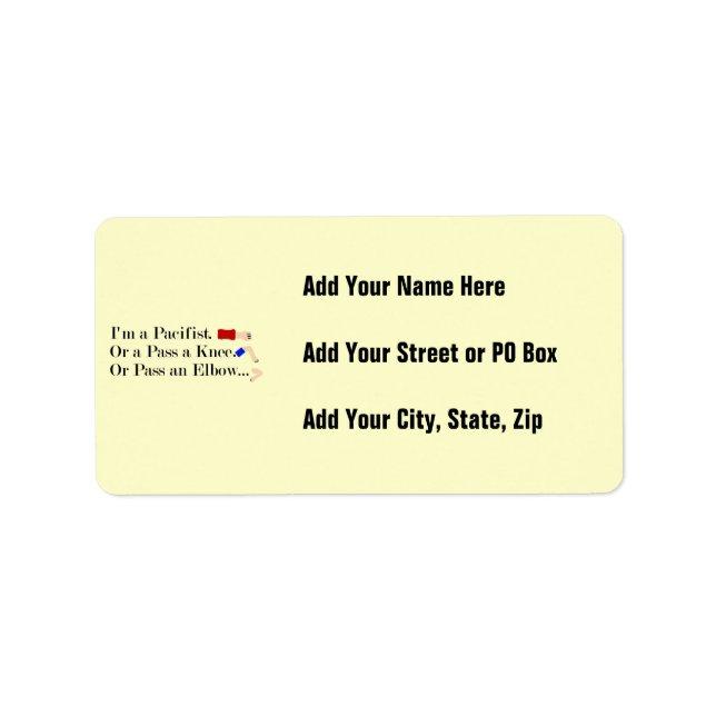 MIXED MARTIAL ARTS Pacifist Spaß Design Adressaufkleber (Vorne)