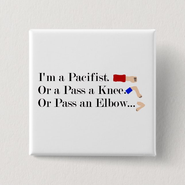 MIXED MARTIAL ARTS Pacifist Spaß Design Button (Vorderseite)