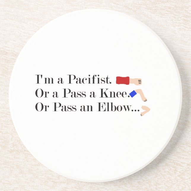 MIXED MARTIAL ARTS Pacifist Spaß Design Getränkeuntersetzer (Vorne)