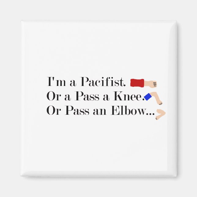 MIXED MARTIAL ARTS Pacifist Spaß Design Magnet (Vorne)