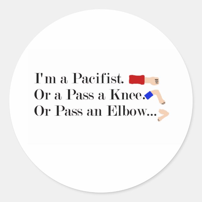 MIXED MARTIAL ARTS Pacifist Spaß Design Runder Aufkleber (Vorderseite)