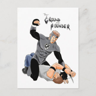 Mixed Martial Arts Supehero " The Ground and Pound Postkarte