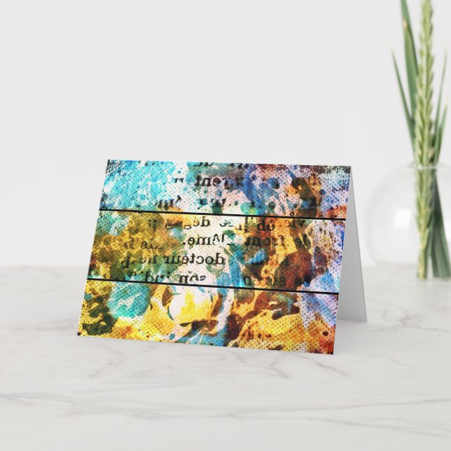 Mixed Media and Digital Play, Geburtstag Karte (Vorderseite)