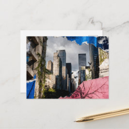 Mixed media Architecture Collage Postkarte