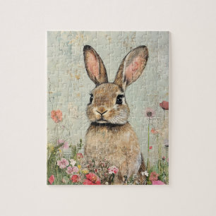 Mixed Media Brown Rabbit Puzzle
