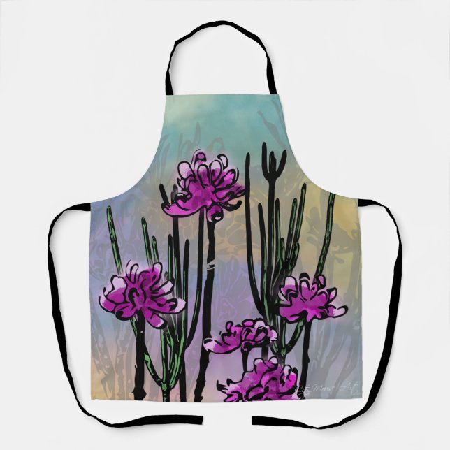 Mixed Media Desert Bloom Schürze (Vorderseite)