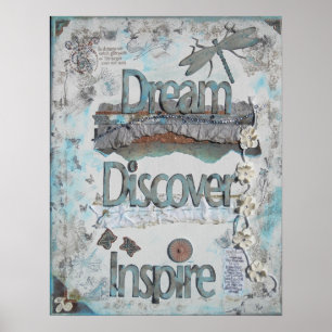 Mixed Media Dream Discover Kunstdruckerei Inspirie Poster