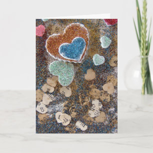 Mixed Media Hearts Geburtstag Karte