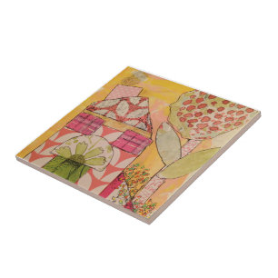 Mixed Media House Fliese