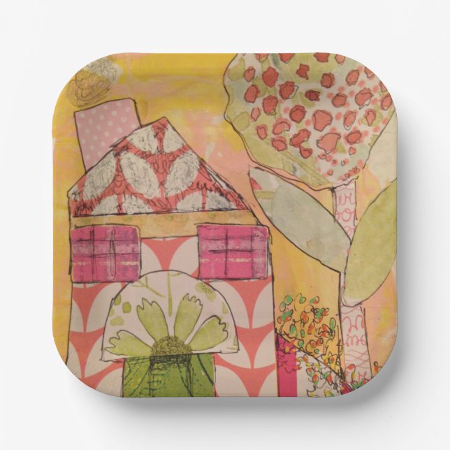 Mixed Media House Pappteller (Vorderseite)