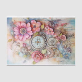 Mixed Media in fun Vibrannte Pinks Seidenpapier