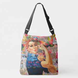 Mixed-Media-Inspirations-Rosie-the-Riveter-Tasche Tragetaschen Mit Langen Trägern