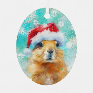Mixed Media Prairie Dog Print Ornament AP454C1
