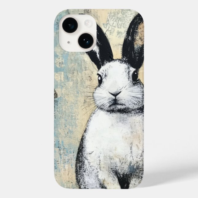 Mixed Media Rabbit Case-Mate iPhone Hülle (Rückseite)