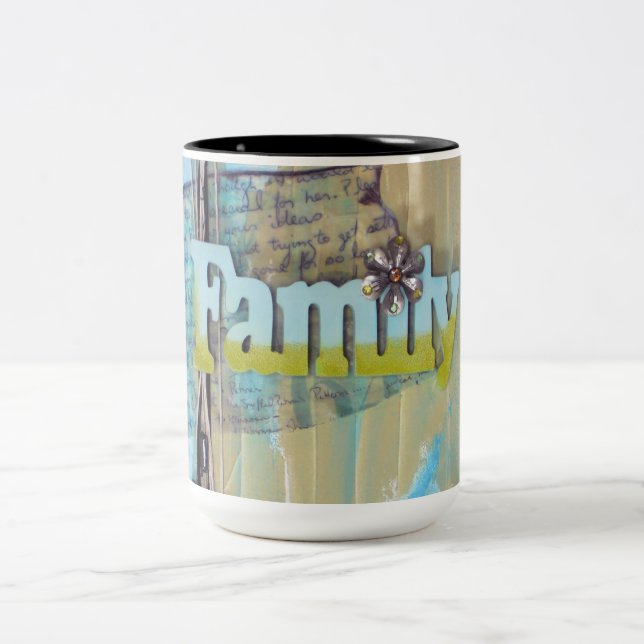 Mixed Media Zweifarbige Tasse (Mittel)