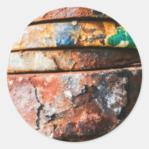 Mixed Metal Race to Cake Runder Aufkleber