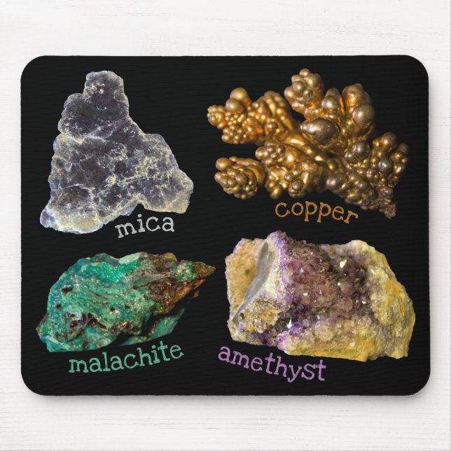 Mixed Minerals Rock Nature Fotografy Rockhound Mousepad (Vorne)