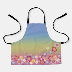 Mixed Sakura Blossoms Kimono Style Regenbogen Schürze