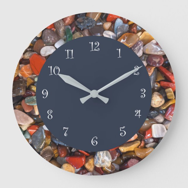 Mixed Stone Kitchen Clocks Große Wanduhr (Vorderseite)