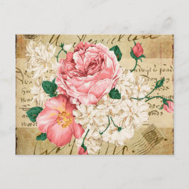 Mixed Vintage floral cute postcard Postkarte