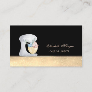 Mixer Blumen Gold Sweets Bäckerei Visitenkarte