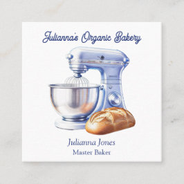 Mixer Bread Bakery Pastry Chef Quadratische Visitenkarte