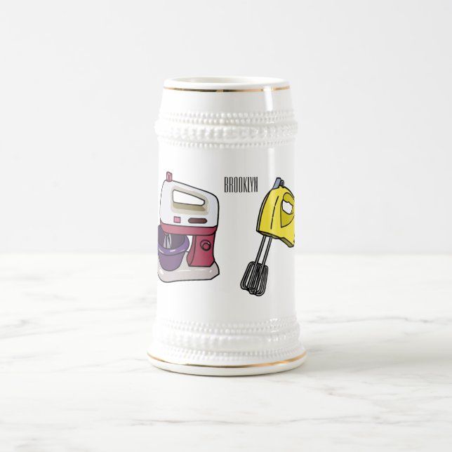 Mixer-Cartoon-Abbildung Bierglas (Mittel)