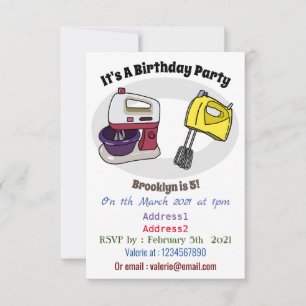 Mixer-Cartoon-Abbildung Einladung