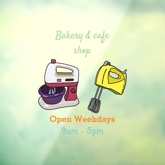 Mixer-Cartoon-Abbildung Fensteraufkleber (Blatt 3)