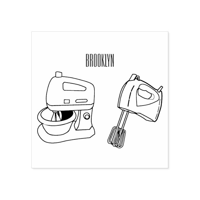 Mixer-Cartoon-Abbildung Gummistempel (Prägung)