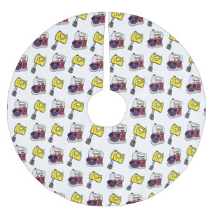 Mixer-Cartoon-Abbildung Polyester Weihnachtsbaumdecke