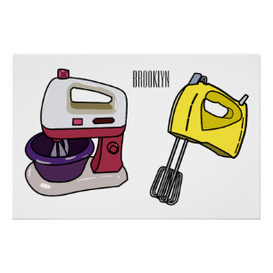Mixer-Cartoon-Abbildung Poster