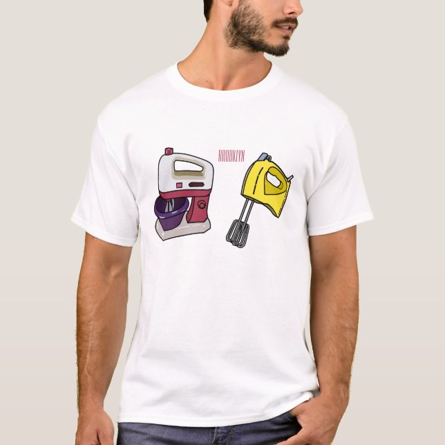 Mixer-Cartoon-Abbildung T-Shirt (Vorderseite)
