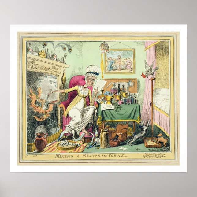 Mixing a Rezept for Corns, herausgegeben von G. Hu Poster (Vorne)