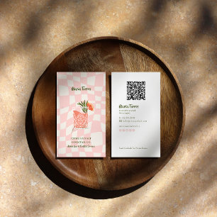 Mixologist-Branding Cocktail-inspirierte mobile Visitenkarte