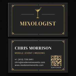 Mixologist QR-Code Professional Visitenkarte