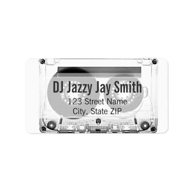 Mixtape (Adressetikett oder Aufrufkarte) Adressaufkleber (Vorne)