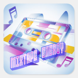 Mixtape Energy Quadratischer Aufkleber