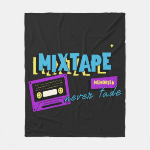 Mixtape-Erinnerungen Retro-Kassette Nostalgie Fleecedecke