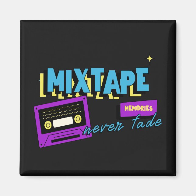 Mixtape-Erinnerungen Retro-Kassette Nostalgie Magnet (Vorne)