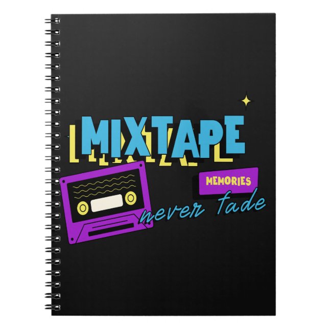 Mixtape-Erinnerungen Retro-Kassette Nostalgie Notizblock (Vorderseite)