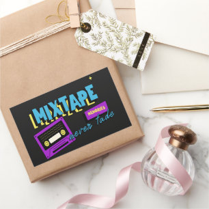 Mixtape-Erinnerungen Retro-Kassette Nostalgie Rechteckiger Aufkleber