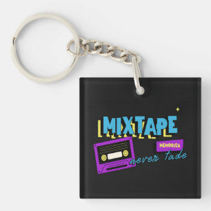 Mixtape-Erinnerungen Retro-Kassette Nostalgie Schlüsselanhänger